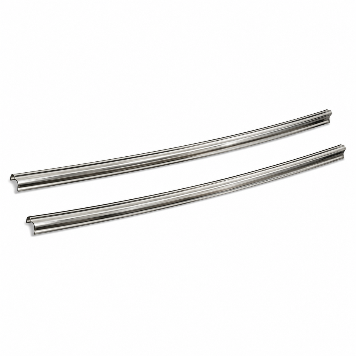 Molding Windshield Outer Reveal Polished Stainless Steel Reproduction Pair-68-72