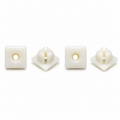 Nut Kit License Plate-3-8 Square Hole White Plastic Front Or Rear-4 Nuts-66-79