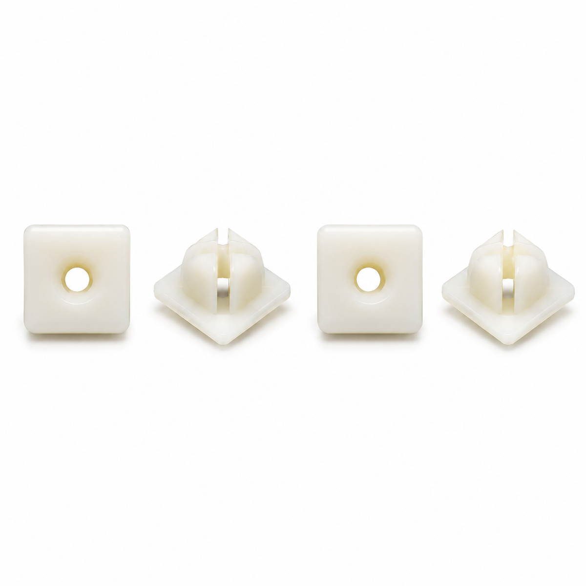 Nut Kit License Plate-3-8 Square Hole White Plastic Front Or Rear-4 Nuts-66-79
