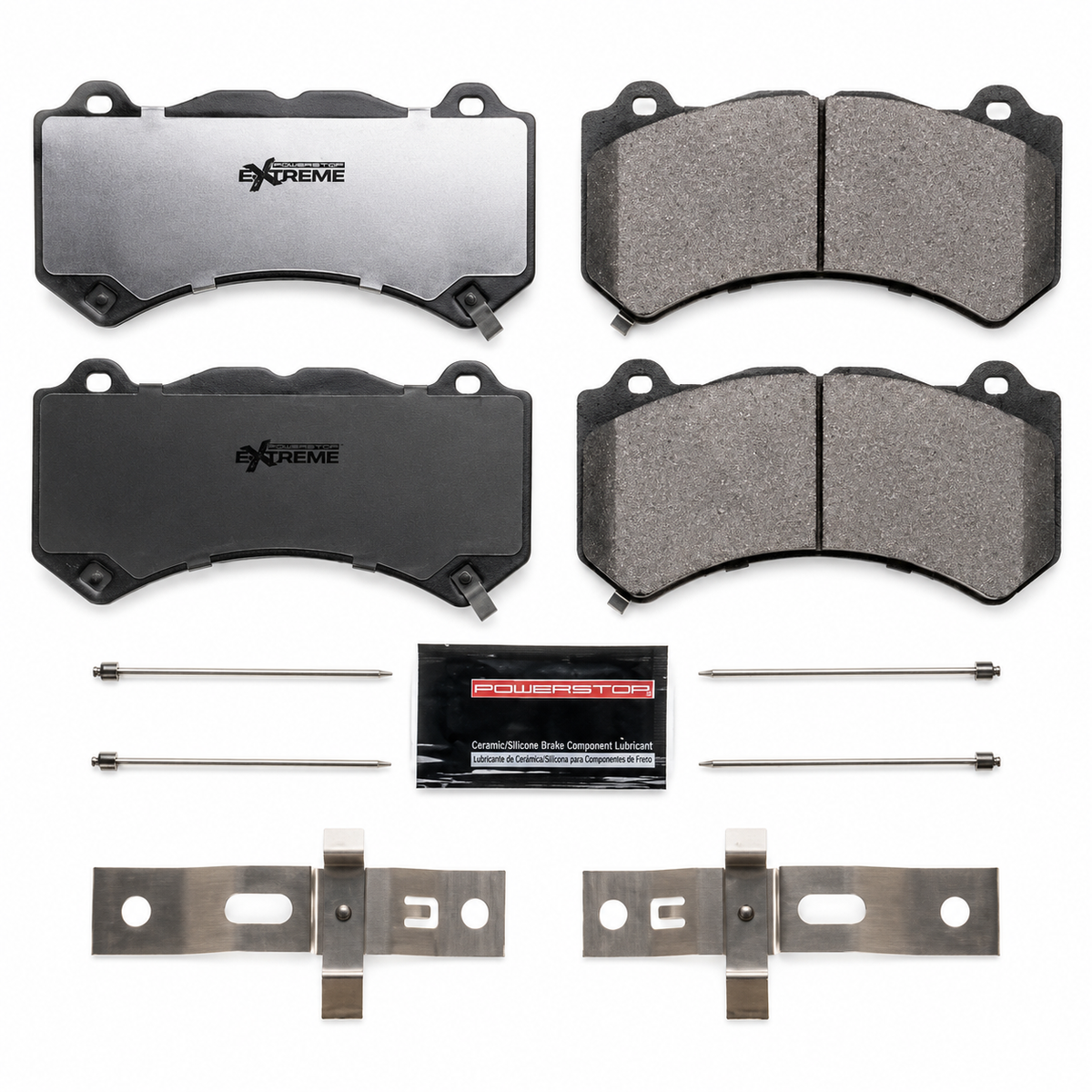 Pad Set Brake Front Carbon Fiber Ceramic Z26 Street Performance With Hardware Kit-15-18