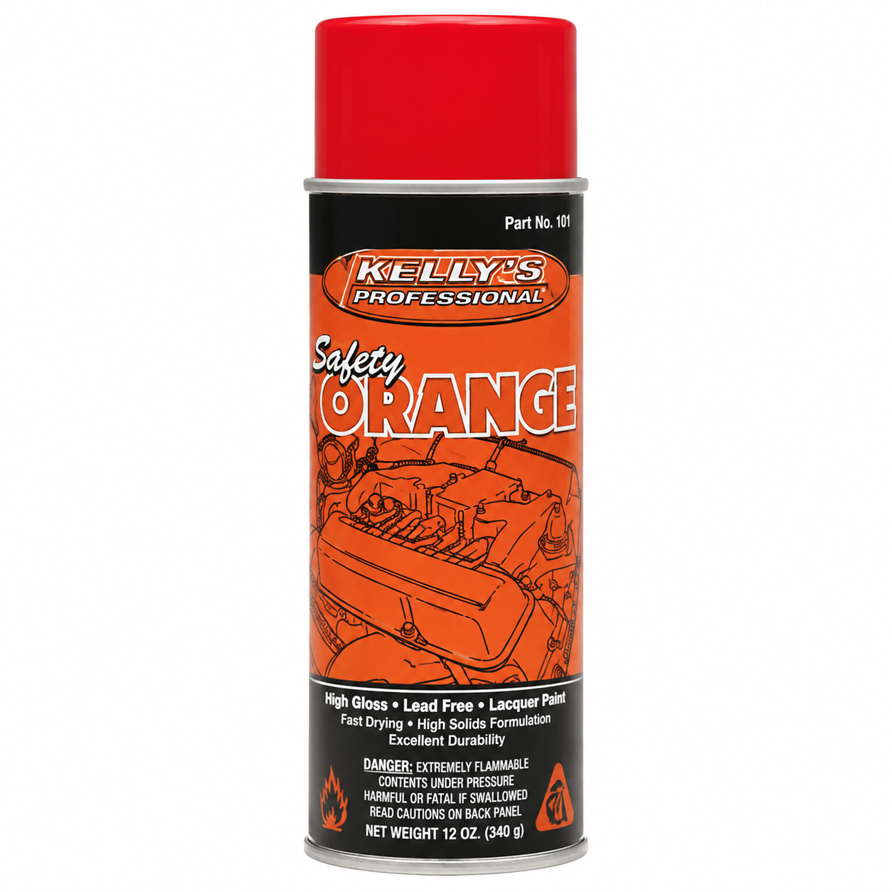 Paint Spray Chevrolet Orange Engine Paint True Colour 57-74