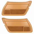 Panel Door With Upper Felt Attached Leather Pair-78-82