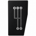 Pattern Shift-4 Speed Black And Chrome Import-68-76