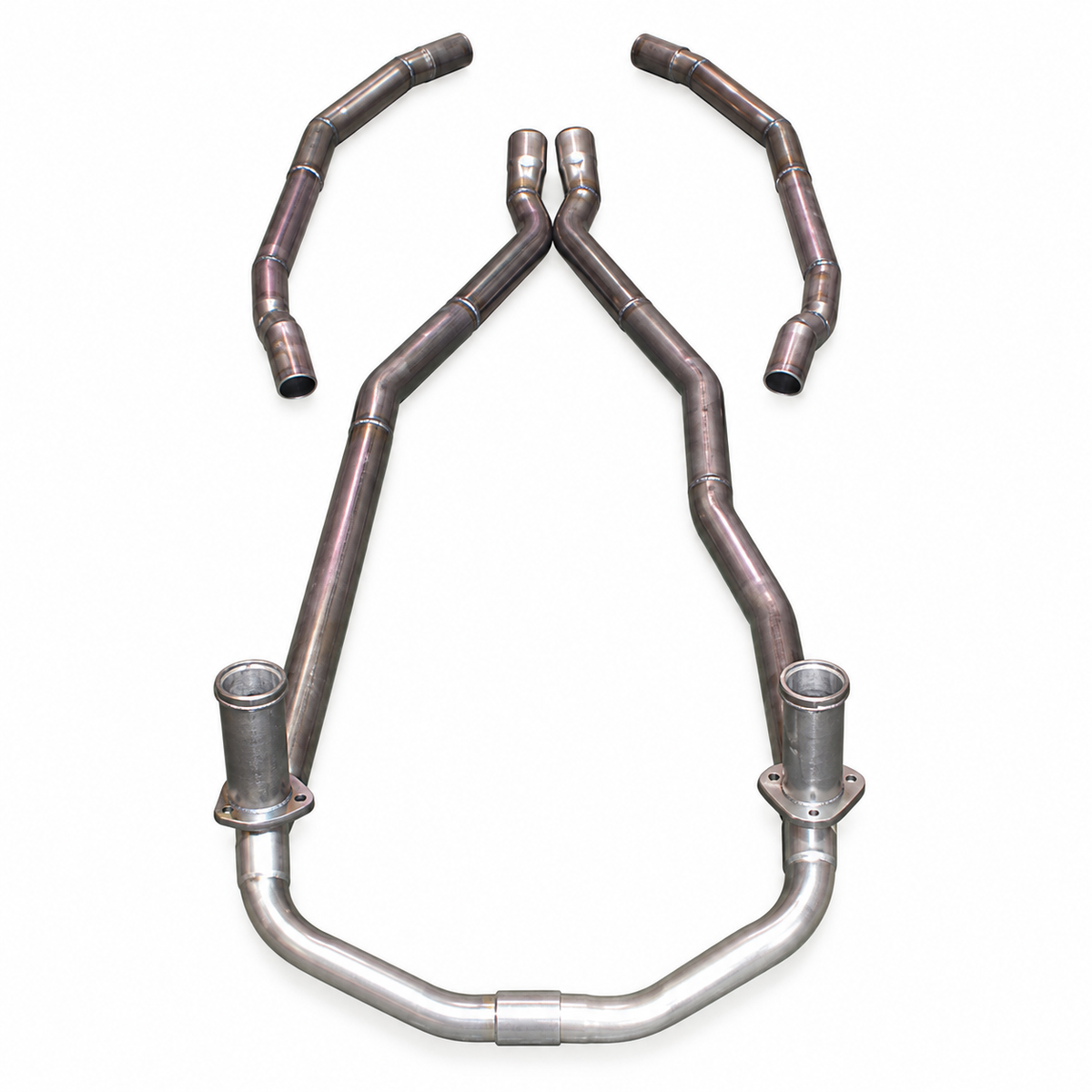 Pipe Set Exhaust-304 Stainless Steel-2 Inch With Crossover-57-61