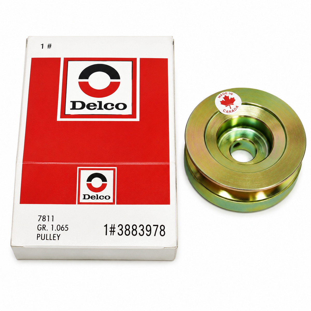 Pulley Alternator-3 O.D. Gm N.O.S.-67-74