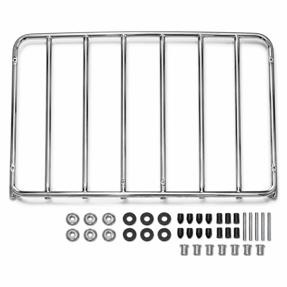 Rack Kit Luggage-6 Hole Design Chrome With Mounting Hardware-68-75