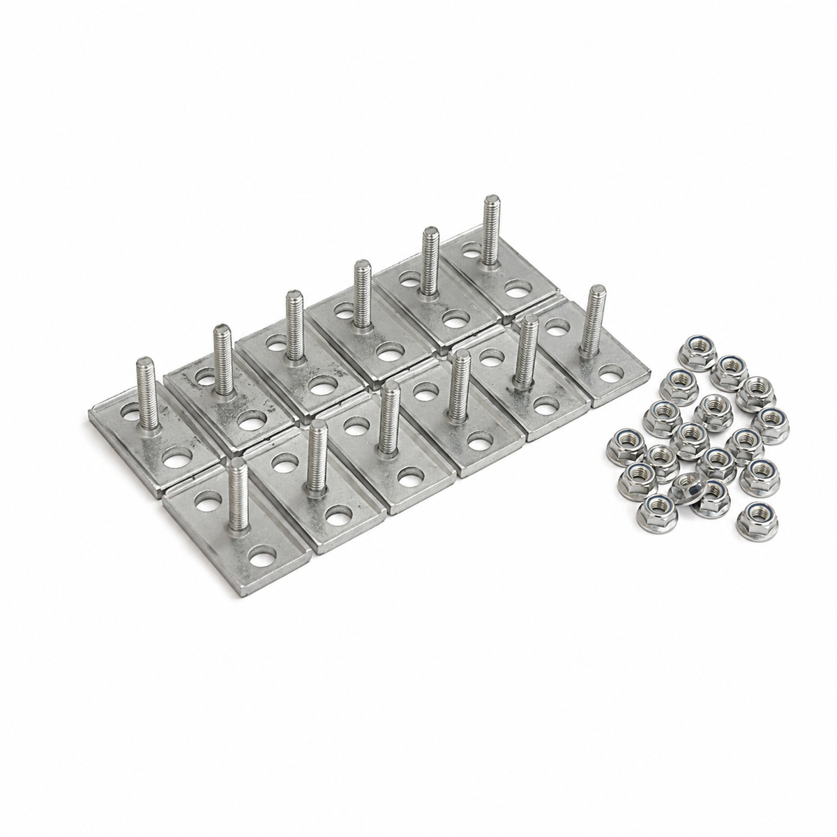 Retainer Set Bumper Stainless Steel-18 Pieces Front Or Rear-73-82