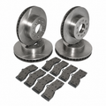 Rotor Set Brake Front & Rear Heavy Duty With Organic Pads-65-82