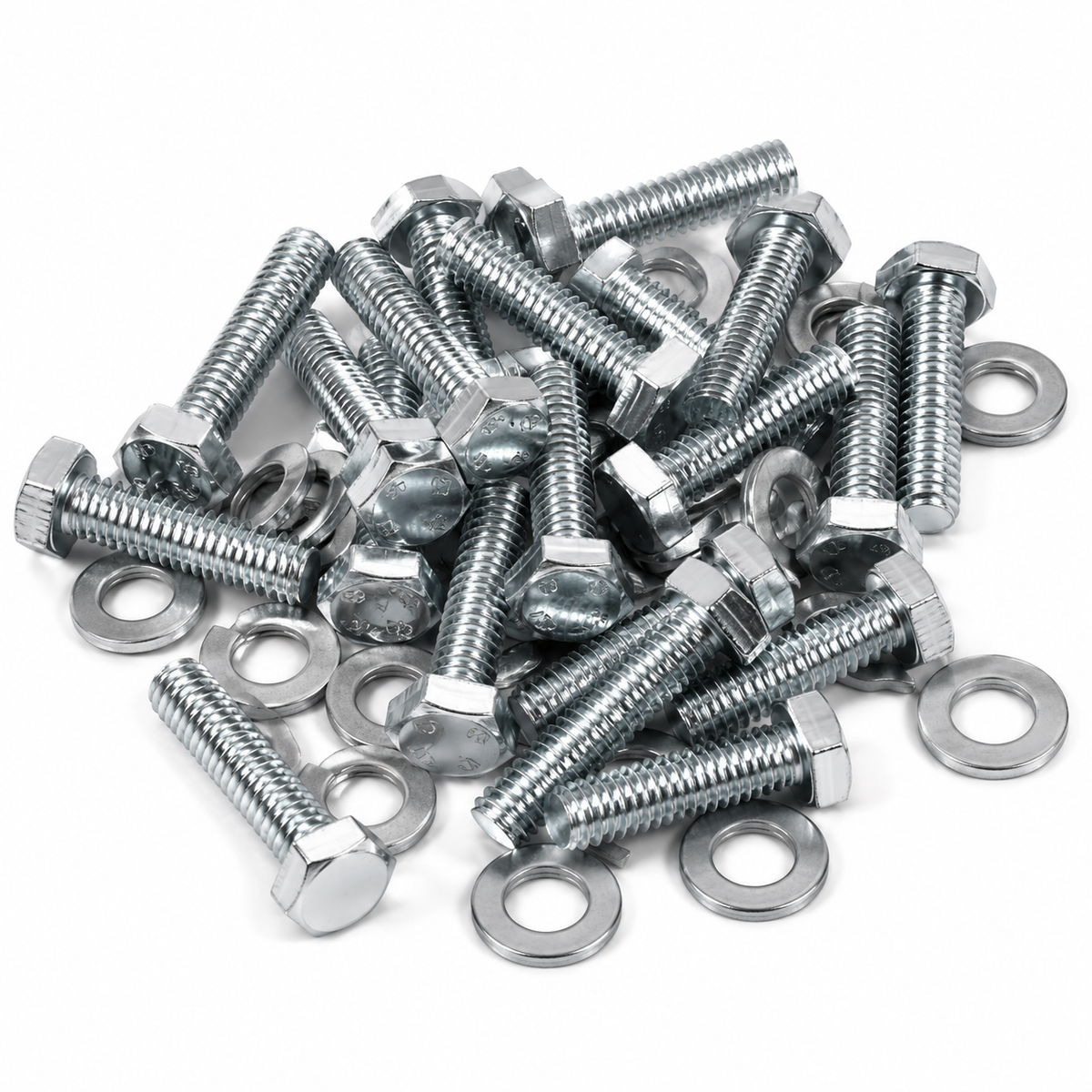 Screw Set Adaptor For Direct Bolt Knock Off Wheels With Lock Washers-40 Pieces-63-66