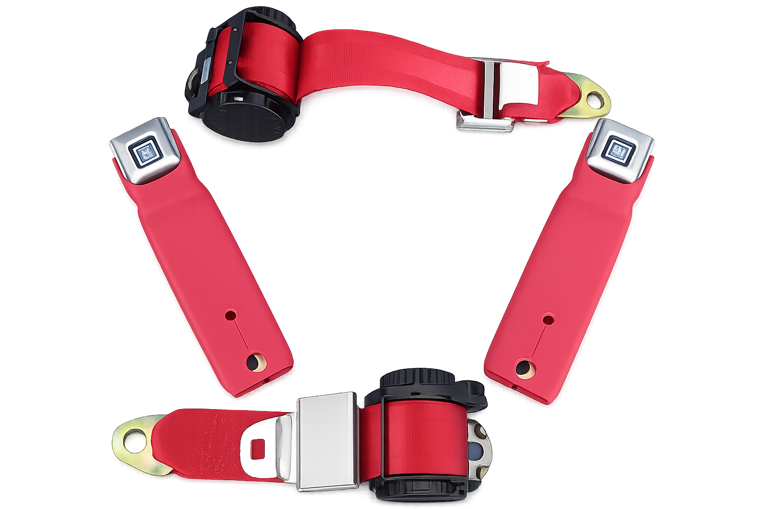 Seat Belt Assembly Direct Fit Reproduction Lap And Shoulder Single Retractor-2 Seats-78-82