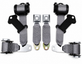 Seat Belt Assembly Economy Direct Fit Dual Retractor Starburst Buckle Colors Pr-74-77