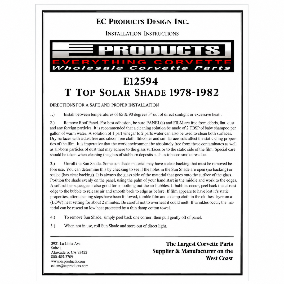 Shade Solar T Tops Pair-78-82