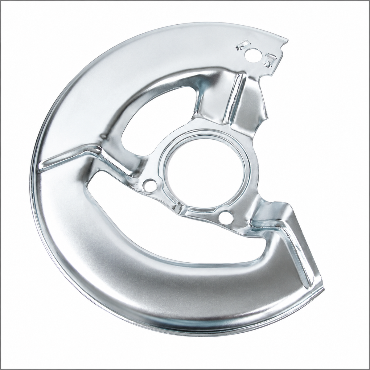 Shield Brake Backing Left Front Silver-65-75