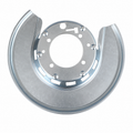 Shield Brake Backing Left Rear Silver-65-75