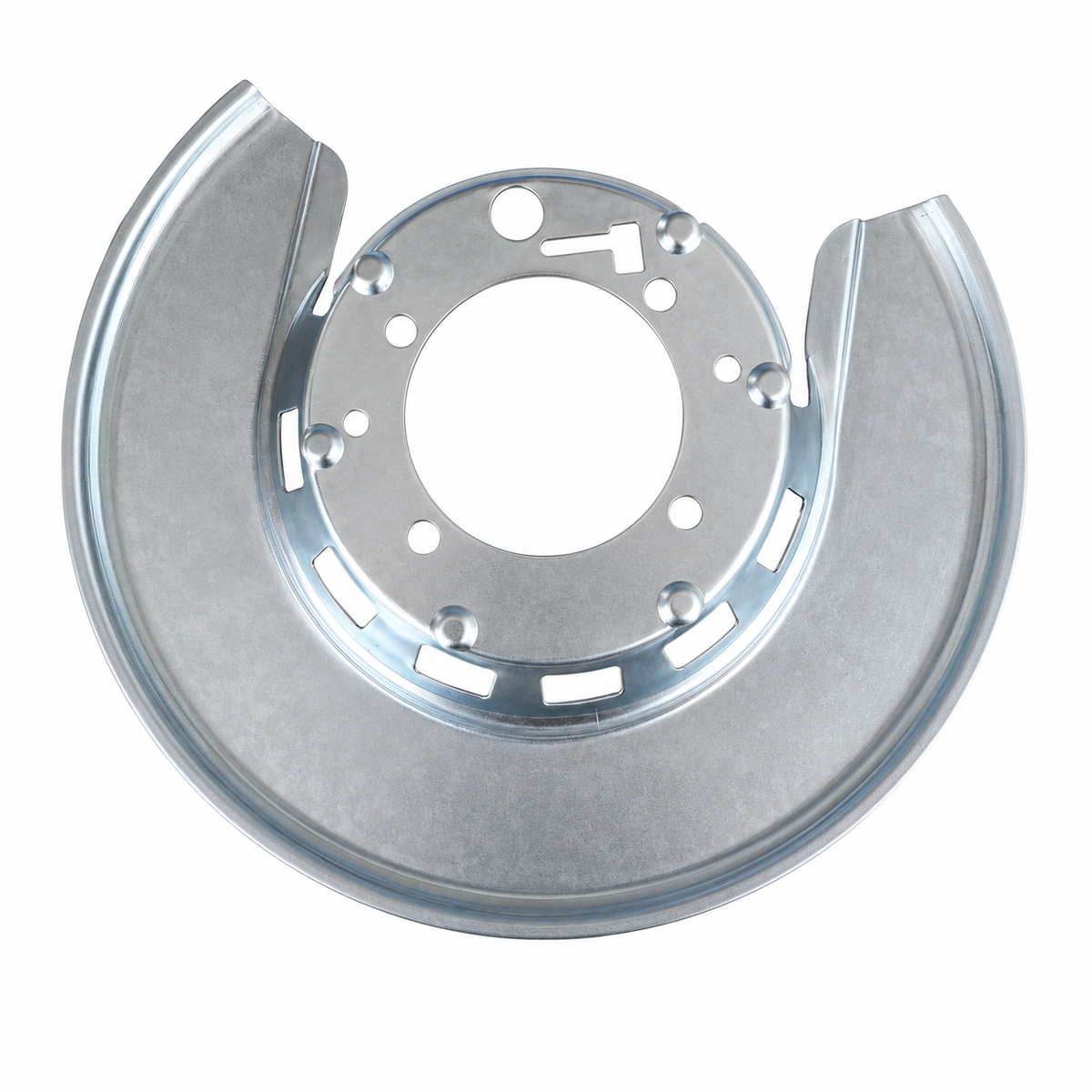 Shield Brake Backing Left Rear Silver-65-75