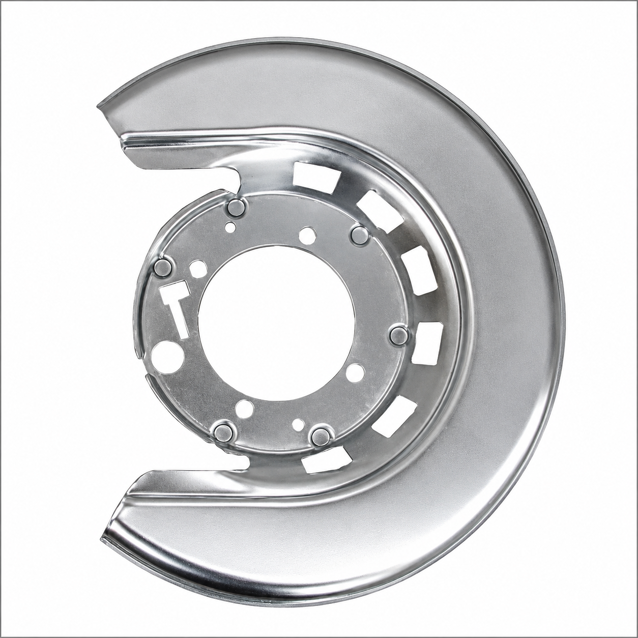 Shield Brake Backing Right Rear Silver-65-75