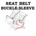 Sleeve Seat Belt Buckle-8.5 Inches Long Buckle Not Included Colors Each-74-82