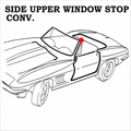 Stop Side Window Glass Upper Convertible Usa Each-63-67