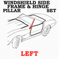 Weatherstrip Set Windshield Side Frame Pillar Post And Lower Hinge Pillar Usa Left-68-72