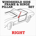 Weatherstrip Set Windshield Side Frame Pillar Post And Lower Hinge Pillar Usa Right-68-72