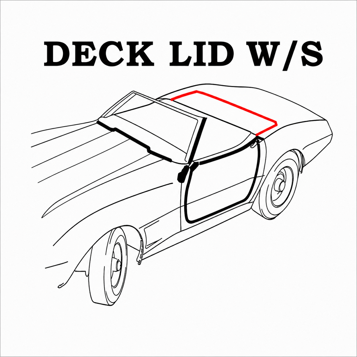 Weatherstrip Deck Lid Convertible Usa-68-75