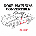 Weatherstrip Door Main Convertible USA Right-63-67