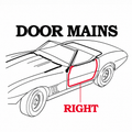 Weatherstrip Door Main Convertible USA Right-69-75