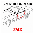 Weatherstrip Door Main Coupe And Convertible Usa Pair-68