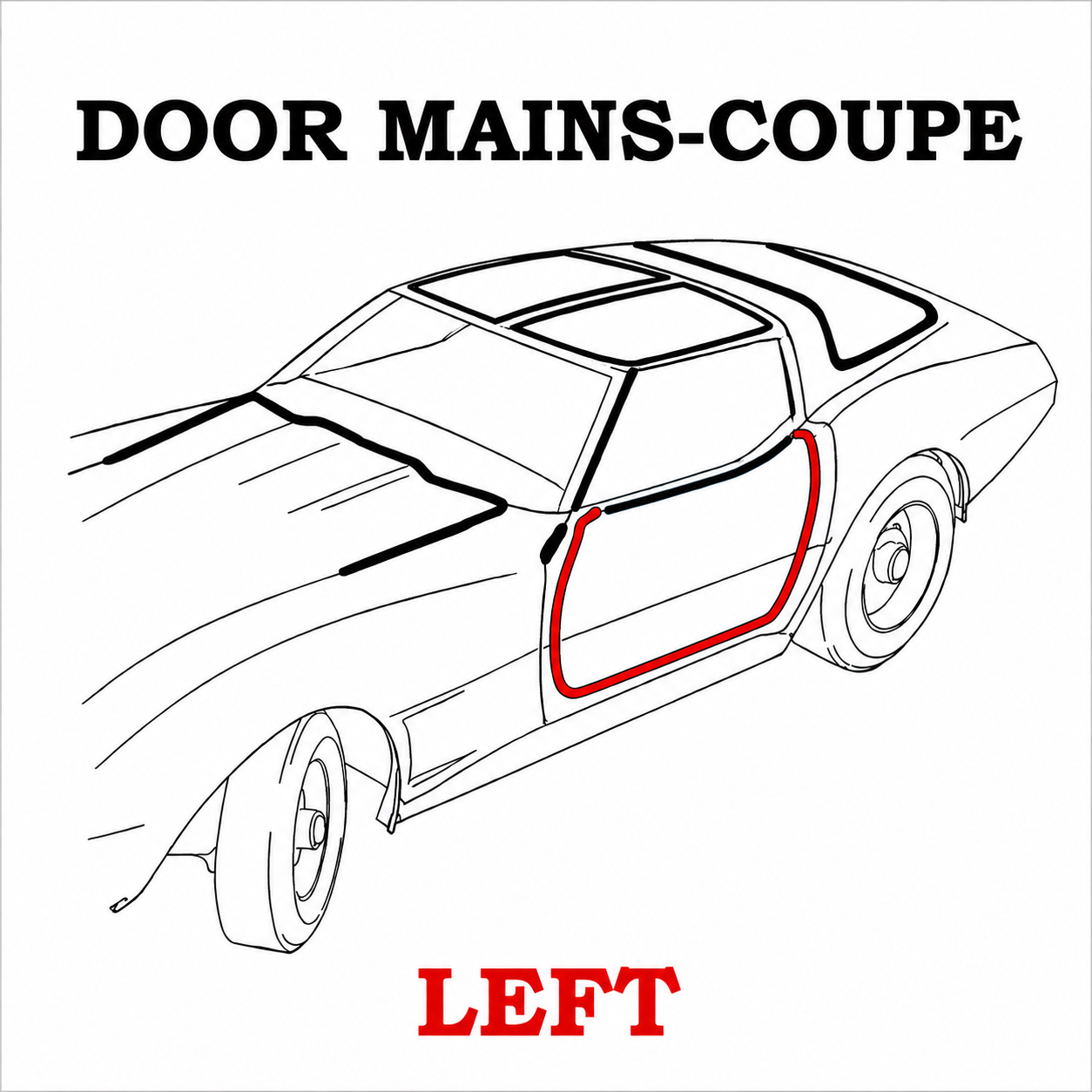 Weatherstrip Door Main Coupe Usa Left-78-82