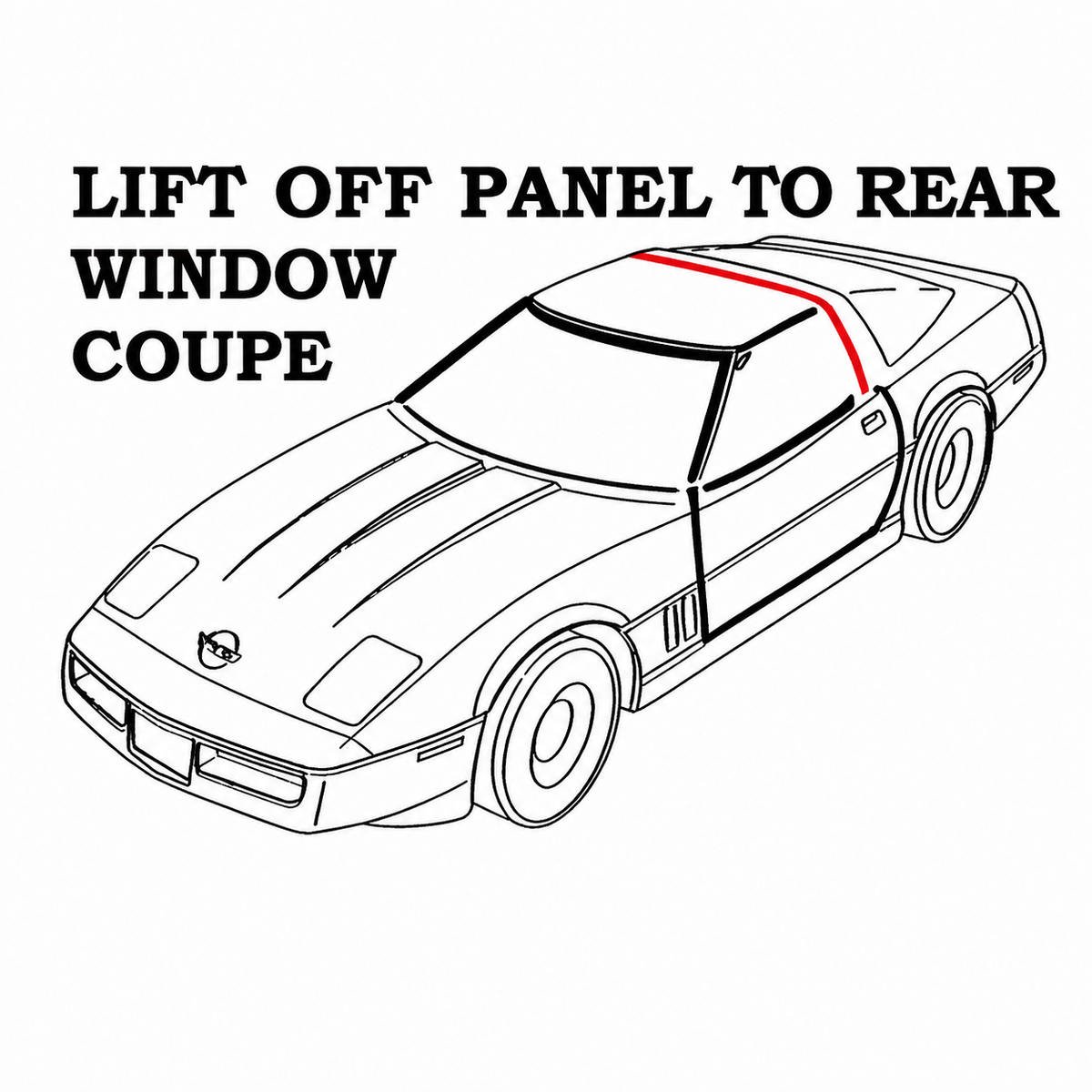 Weatherstrip Lift Off Panel To Rear Window Coupe Usa Each-84-96