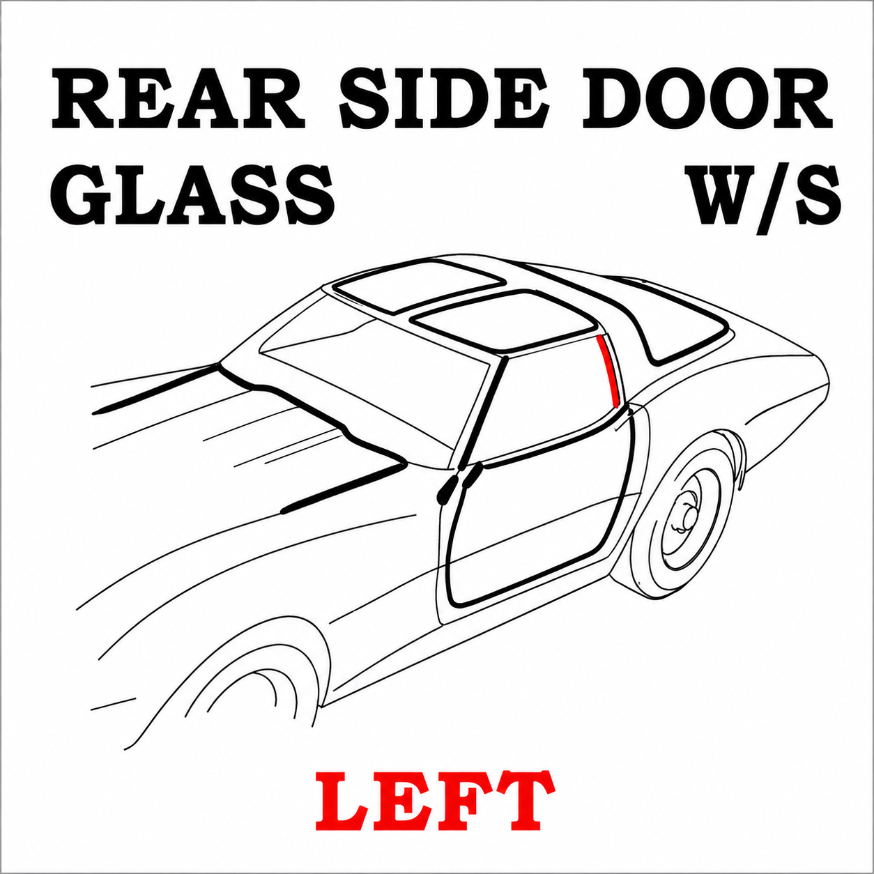 Weatherstrip Lower Hinge Pillar Coupe, T Top Or Convertible Usa Left-68-72