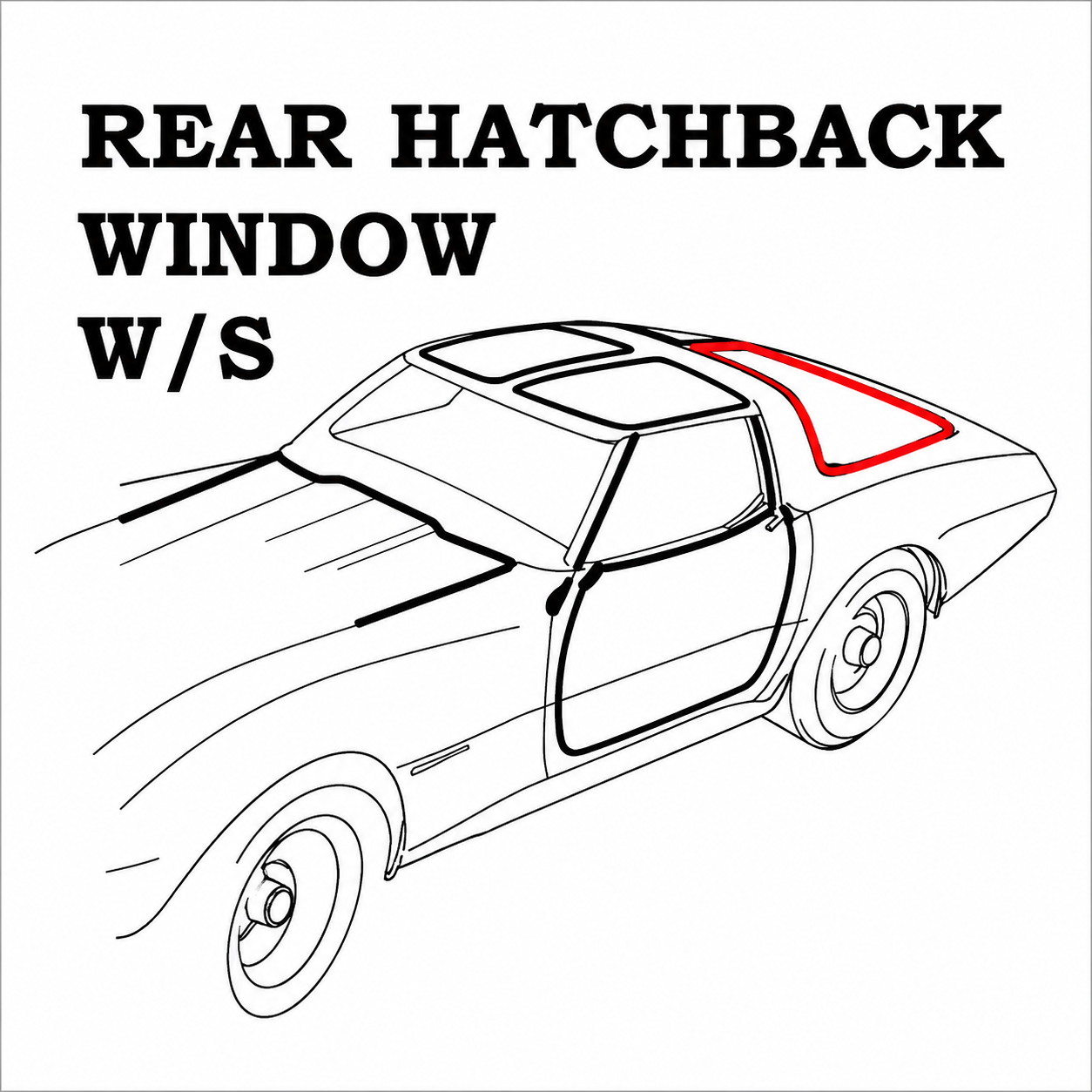 Weatherstrip Rear Hatchback Window Coupe Collector Edition-82