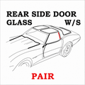 Weatherstrip Rear Side Door Glass-1St Design Usa Pair-68-69E