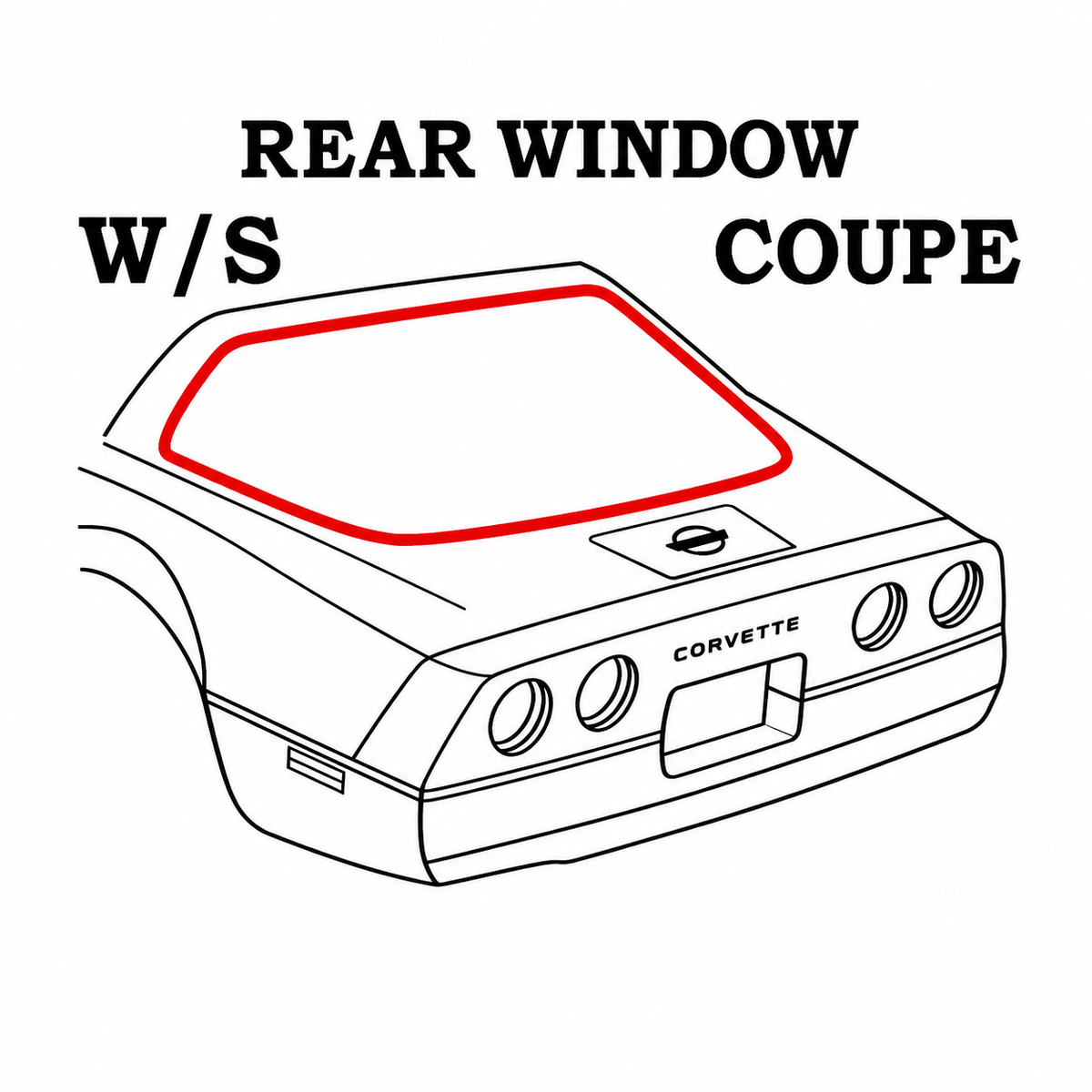 Weatherstrip Rear Window Coupe Usa-84-96