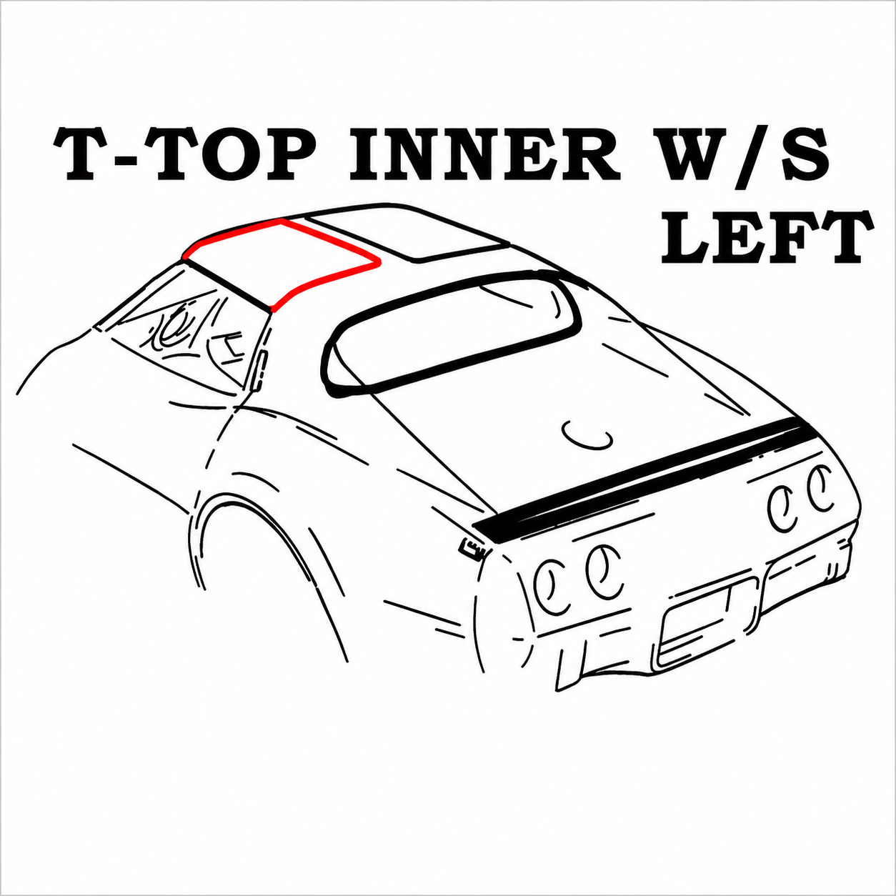 Weatherstrip T Top Inner Usa Left-68-69