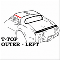 Weatherstrip T Top Outer Usa Left-68-69