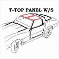 Weatherstrip T Top Panel With Fasteners Usa Pair-70-E77