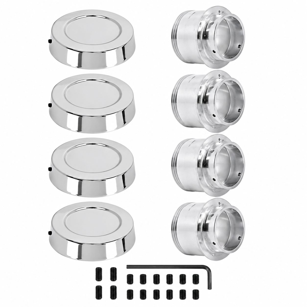 Wheel Kit Aluminum Wheel-4 Adaptors-4 Wheel Caps Installation Kit-84-87