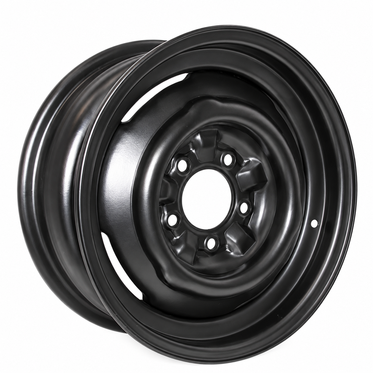 Wheel-15 X 5-3 1-2 Back Spacing Powder Coated Satin Black Each-56-62