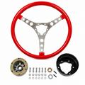 Wheel Steering-15 Inch Leather Wrapped Includes Hub-56-62