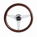 Wheel Steering Mahogany-14" With Chrome Plated Spokes-67-82