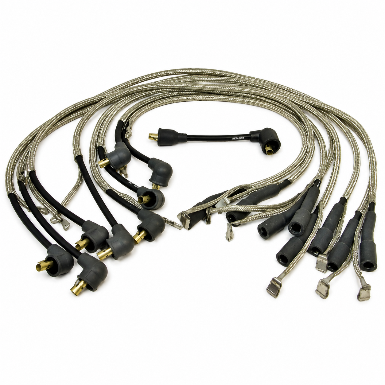 Wire Set Spark Plug V8 All Big Block With Radio Braided Replacement(Not Date Coded)-65-66