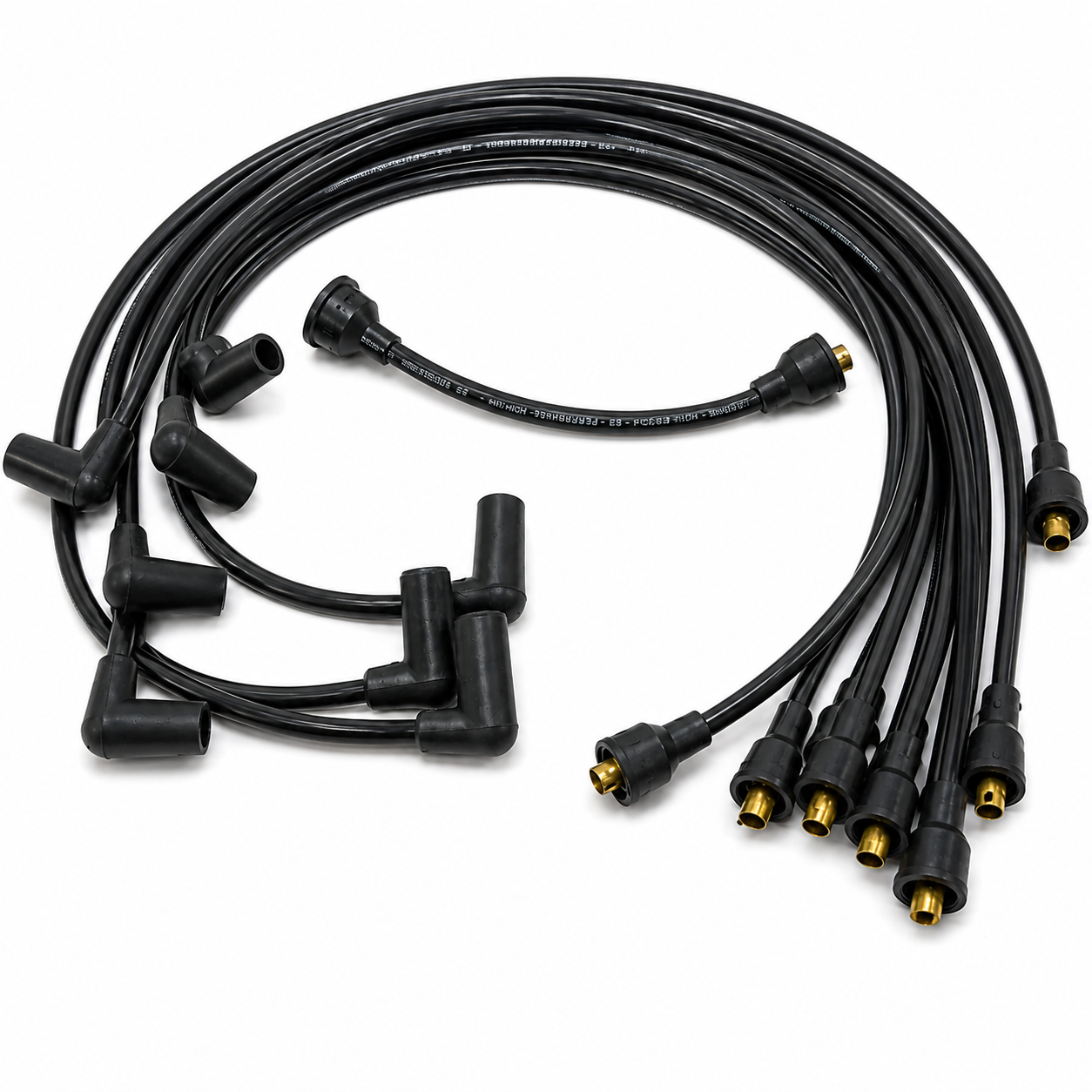 Wire Set Spark Plug V-8 Big Block With Radio Braided Dated 3-Q-70-Reproduction Usa-71
