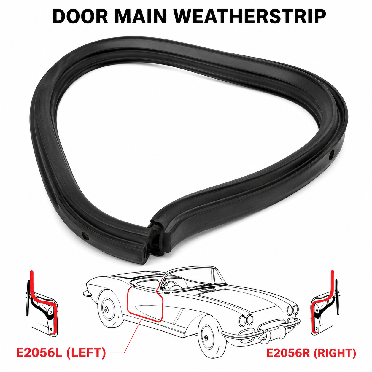 WEATHERSTRIP-DOOR MAIN-USA-LEFT-56-58