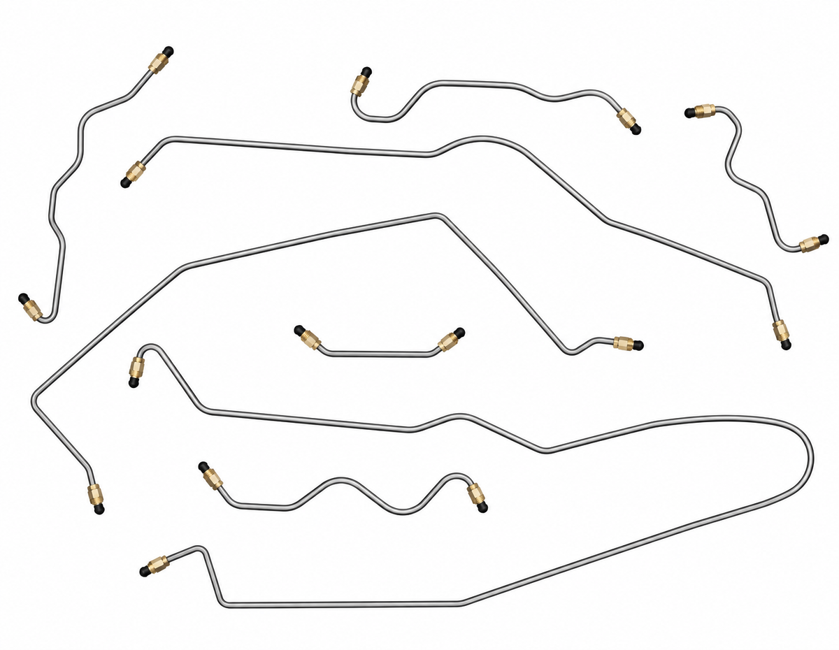 Brake Line Set-Stainless Steel-Power Brakes-69