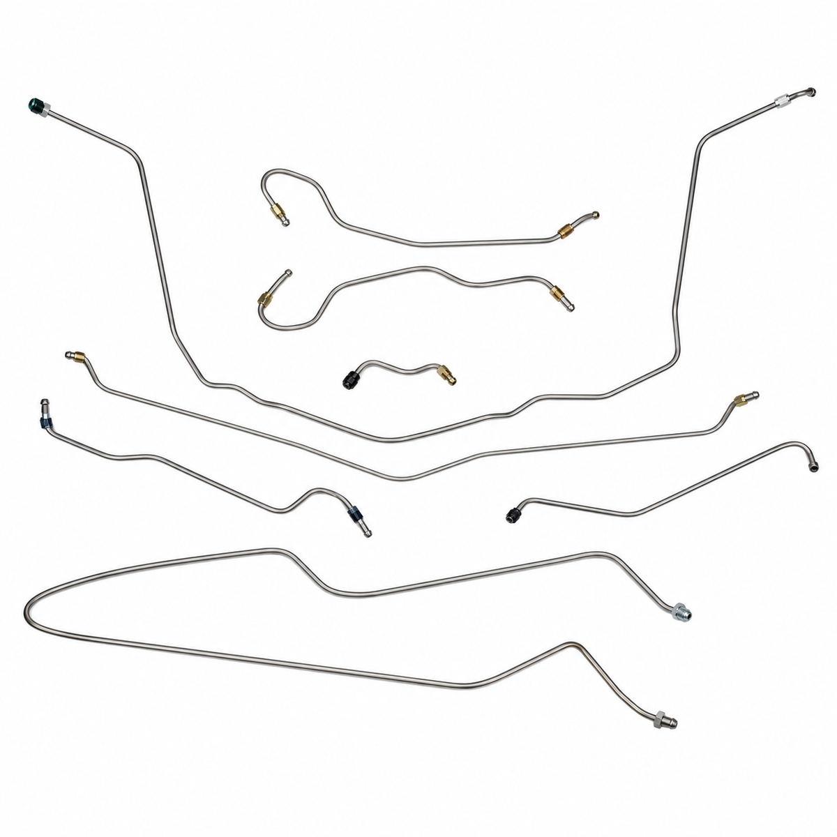Brake Line Set-Stainless Steel-Standard Brakes-70-73