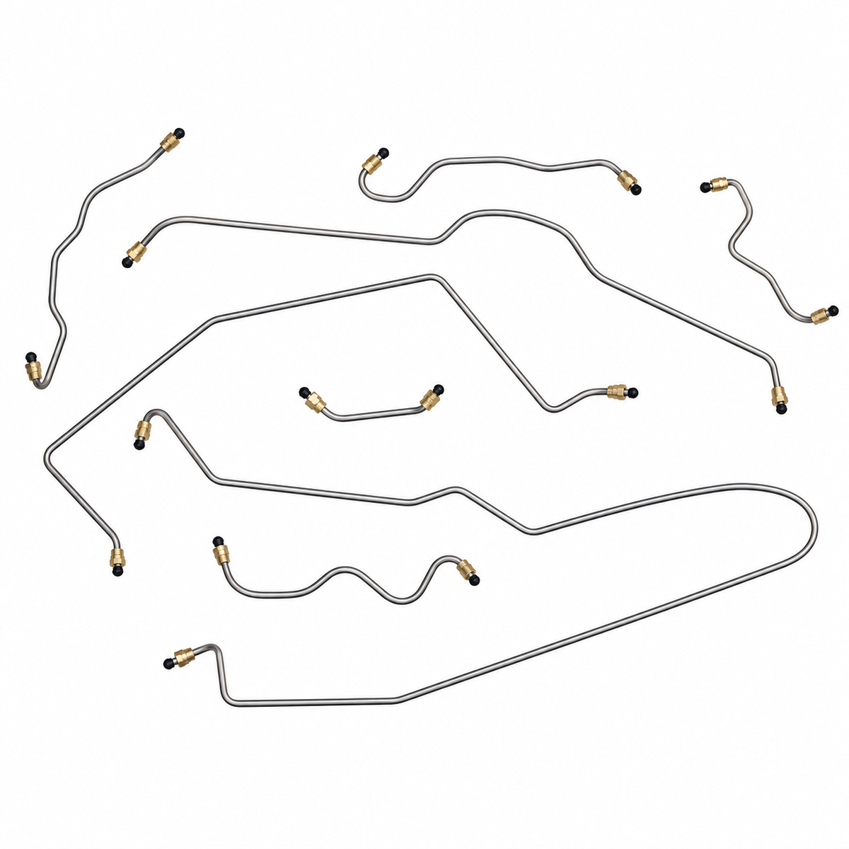 Brake Line Set-Steel Tubing-Power Brakes-69