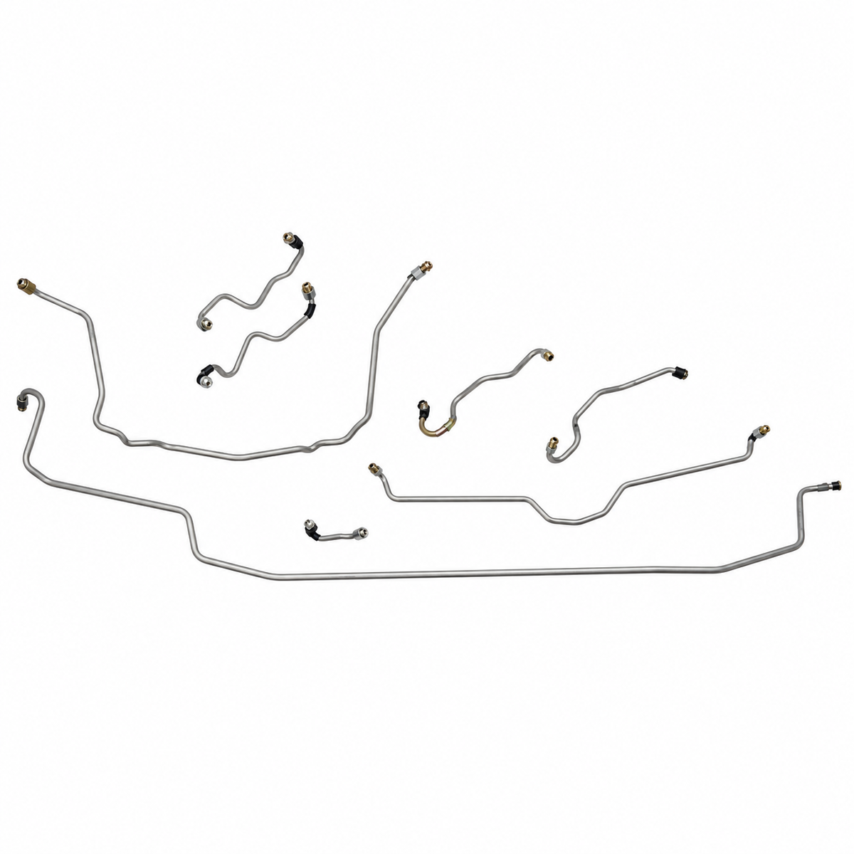 Brake Line Set-Steel Tubing-Power Brakes-70-73