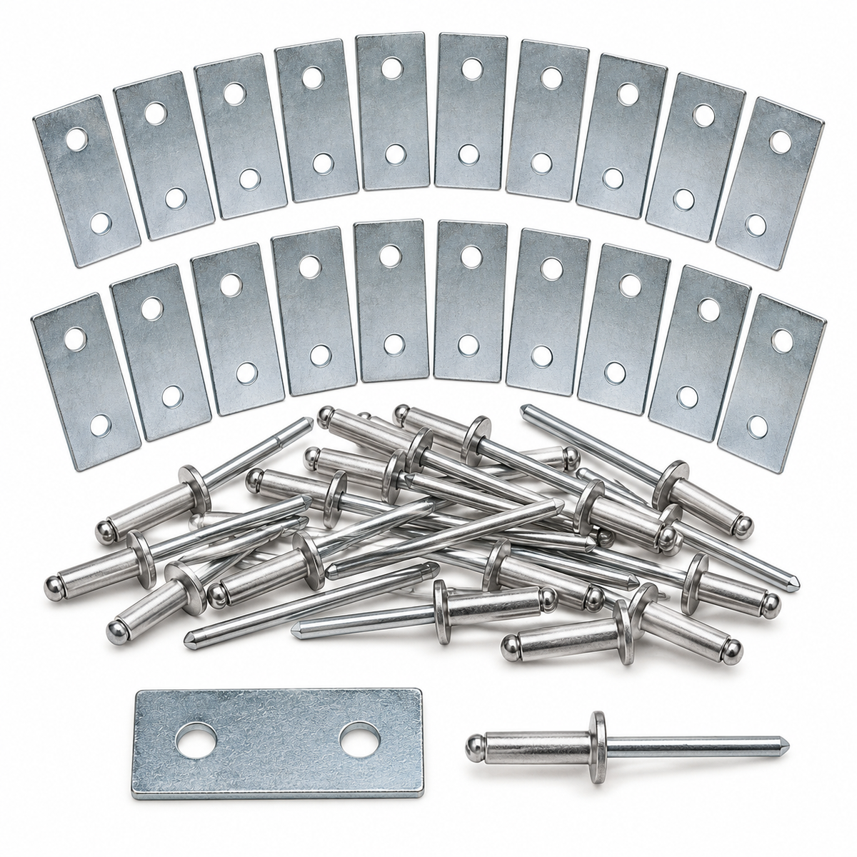 Repair Kit-Door Panel Mount Hole-20 Plates With Rivets-53-82