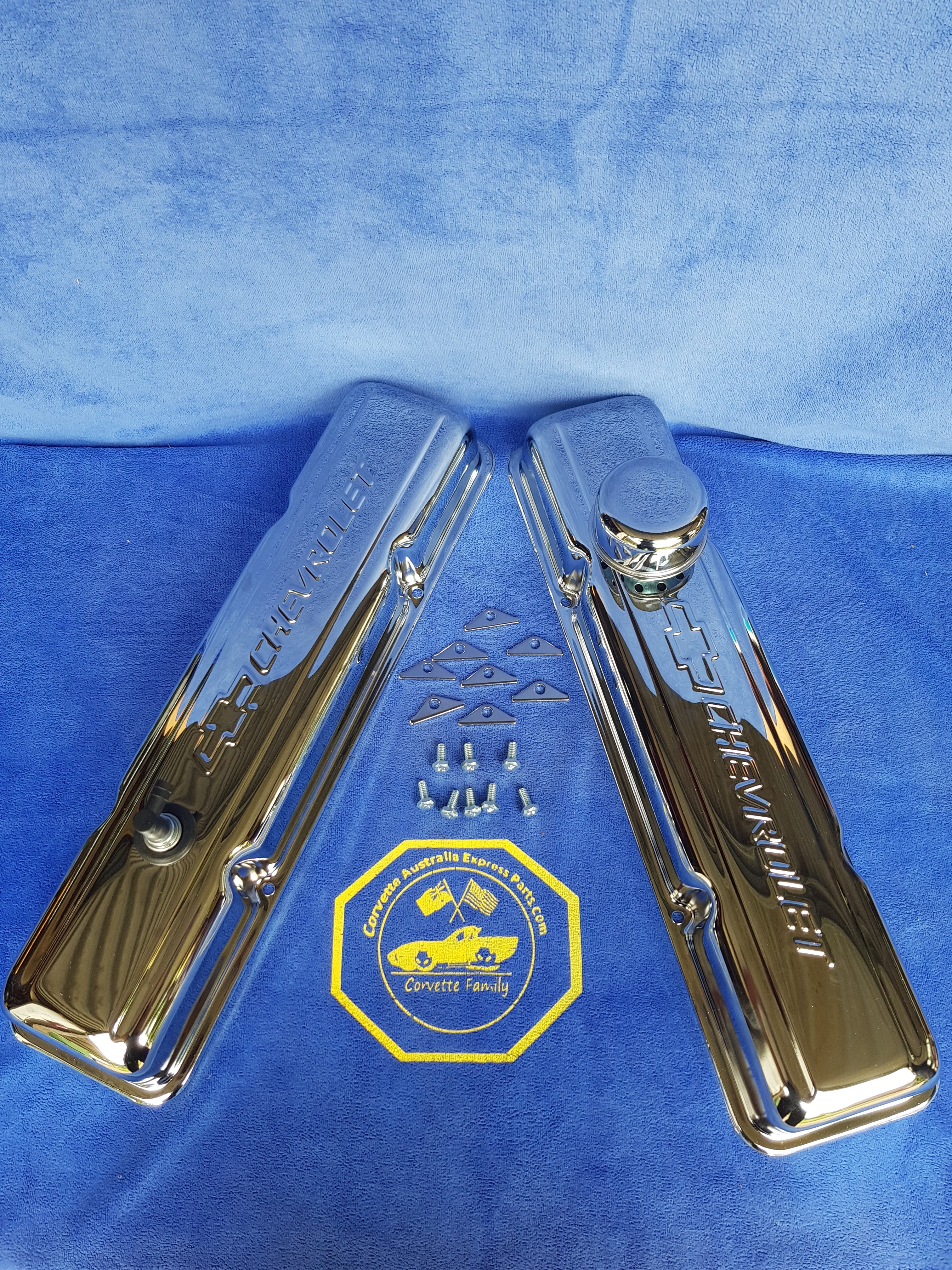 Short Chrome Valve Cover Set Sb